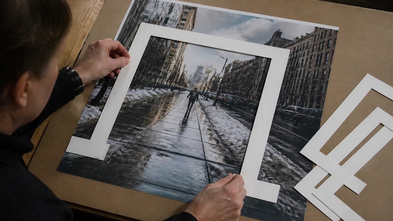 Фотограф выбирает формат кадрирования снимка